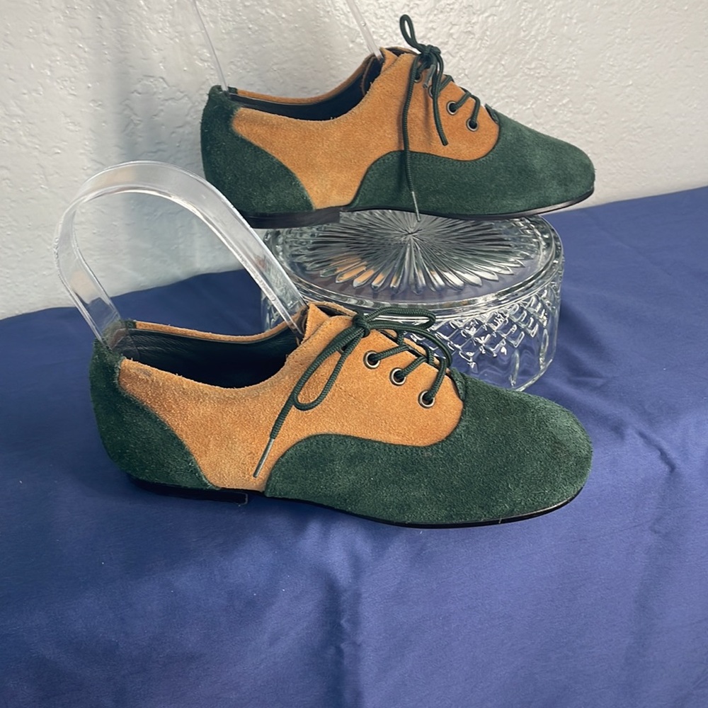 Luccini classic leather suede two tone lace up shoes    EU 30 / US kids 12